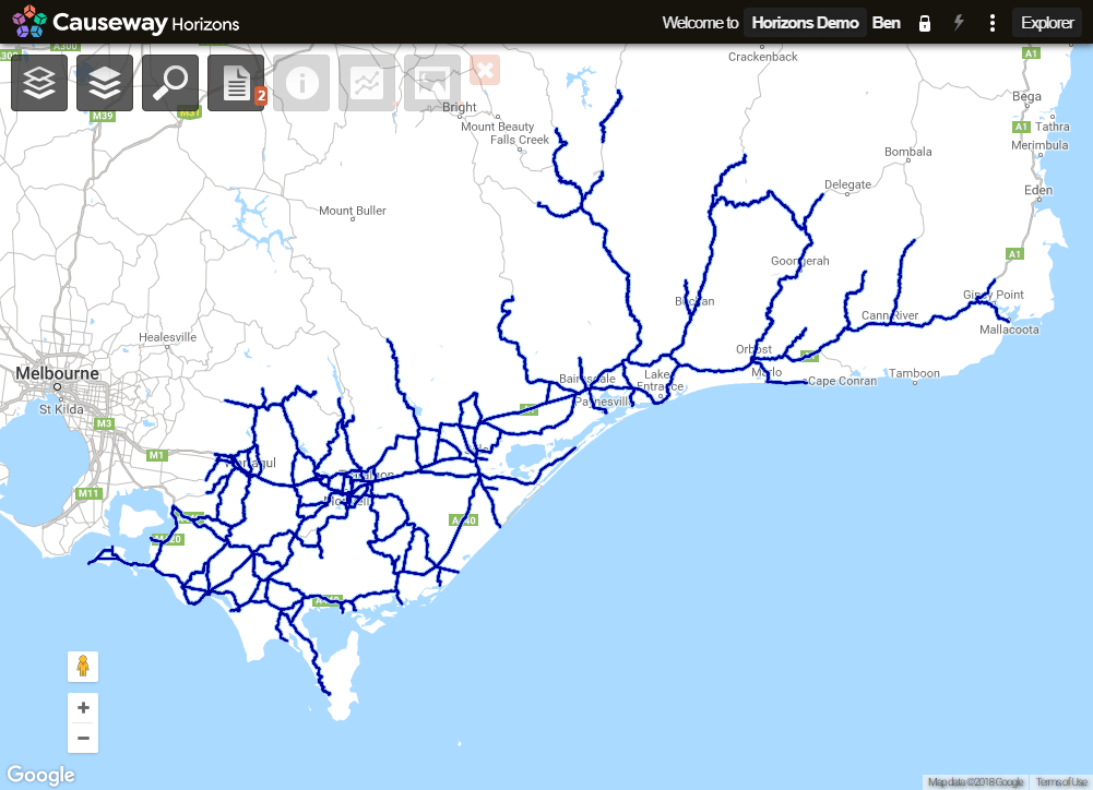 The map at Network level