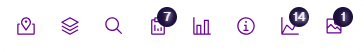 The Explorer toolbar with number badges
