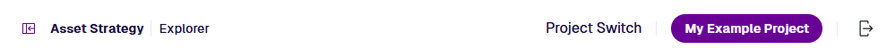 The app bar showing the Project Switch and Logout buttons, only visible in standalone mode