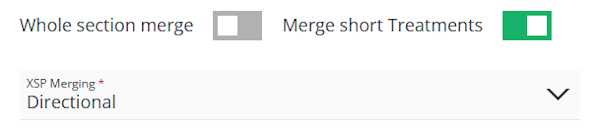 The Merge Details section of an example Treatment Set