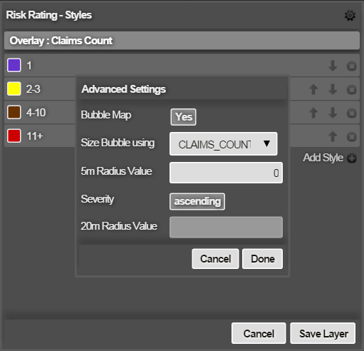 Bubble Style Selected