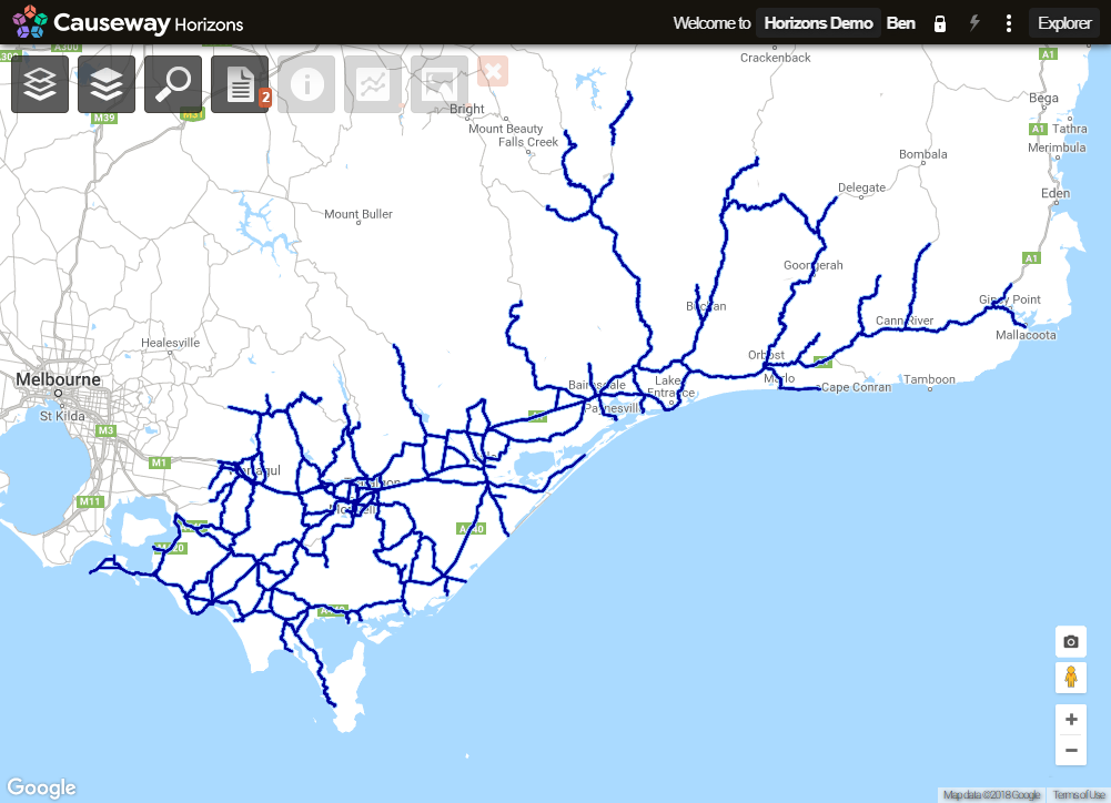 The map at Network level
